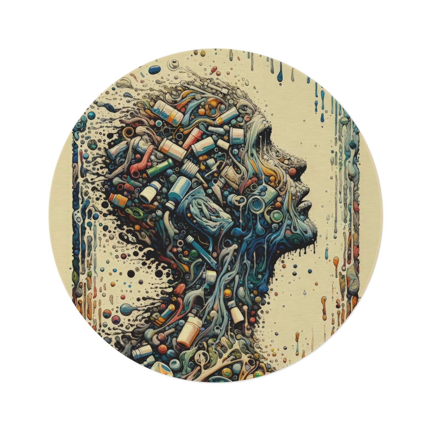 Rethinking Consumption Transformation Round Rug - ATUH.ART