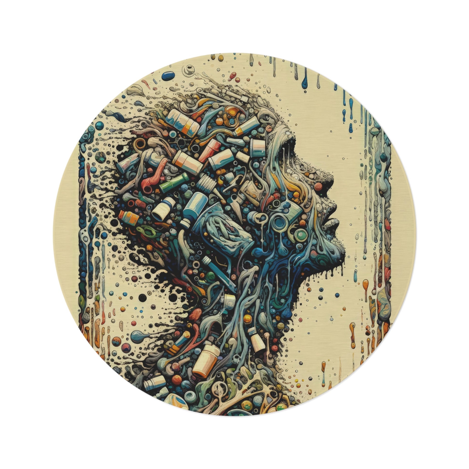 Rethinking Consumption Transformation Round Rug - ATUH.ART