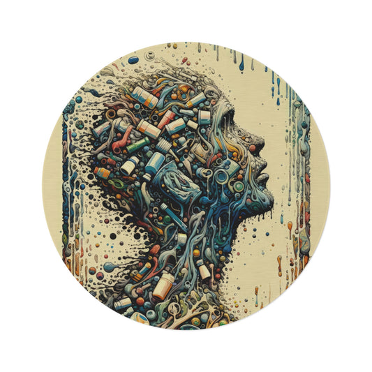 Rethinking Consumption Transformation Round Rug - ATUH.ART