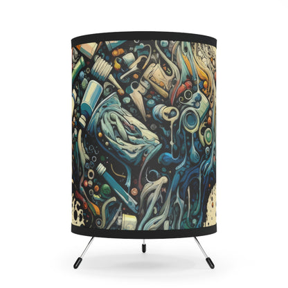 Rethinking Consumption Transformation Tripod Lamp with High-Res Printed Shade, US\CA plug - ATUH.ART