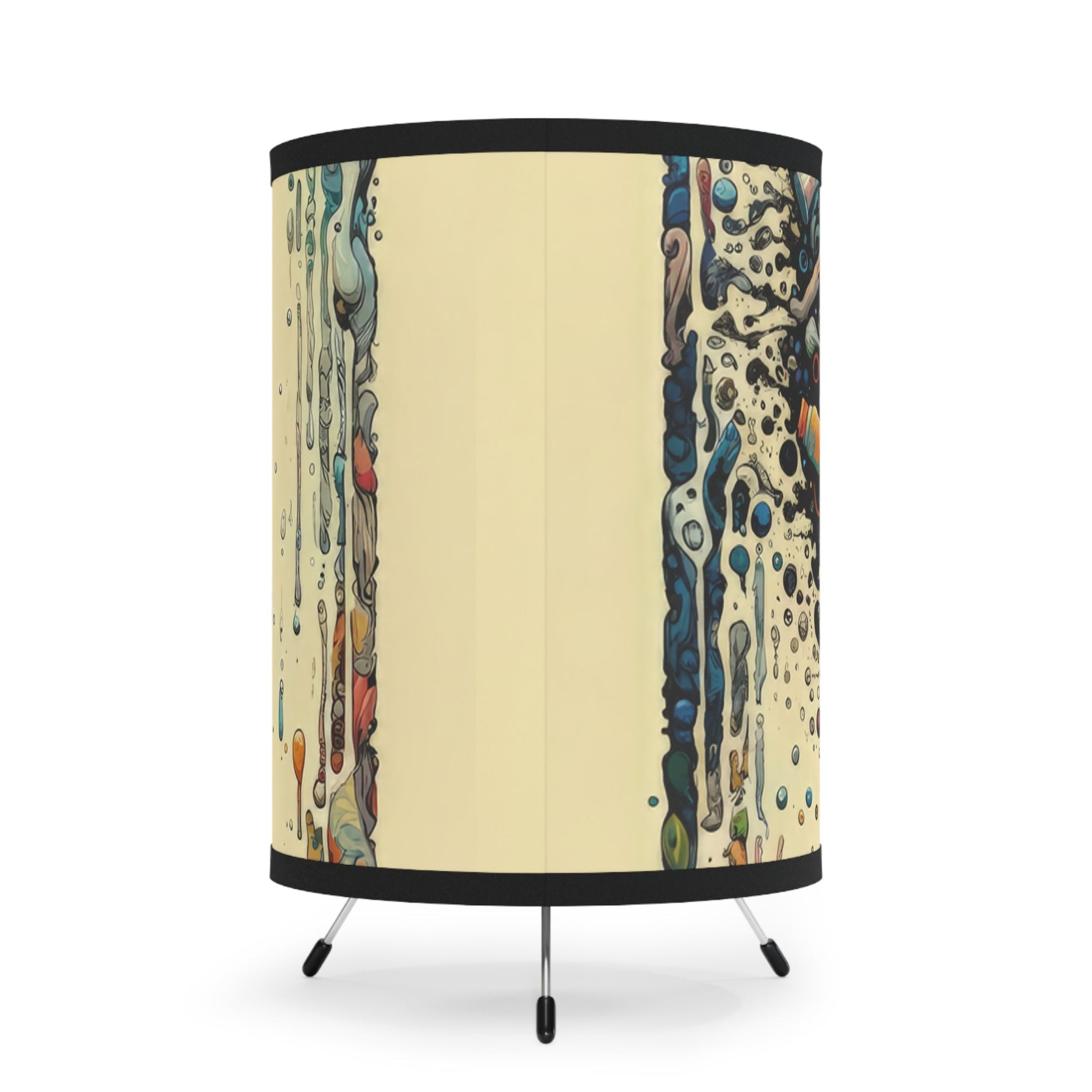 Rethinking Consumption Transformation Tripod Lamp with High-Res Printed Shade, US\CA plug - ATUH.ART