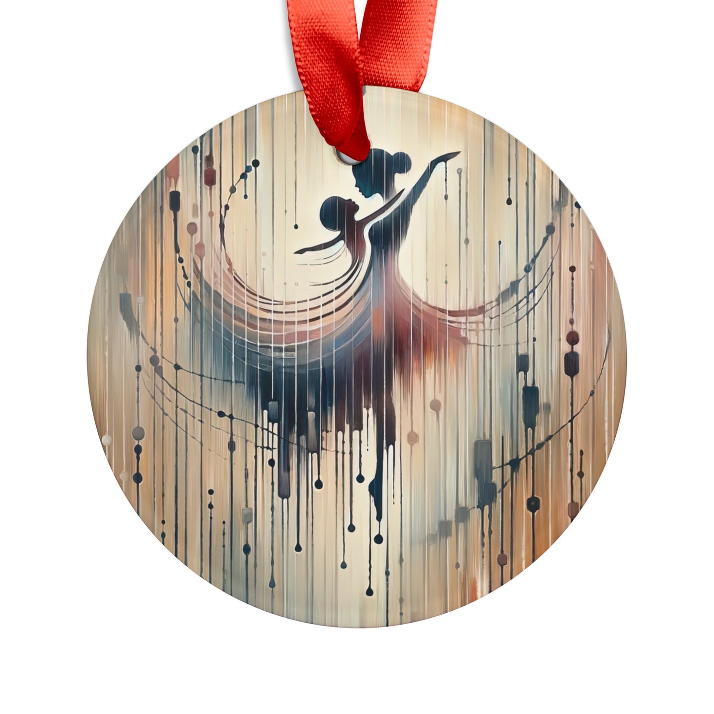 Rhythmic Heart Dance Acrylic Ornament with Ribbon - ATUH.ART