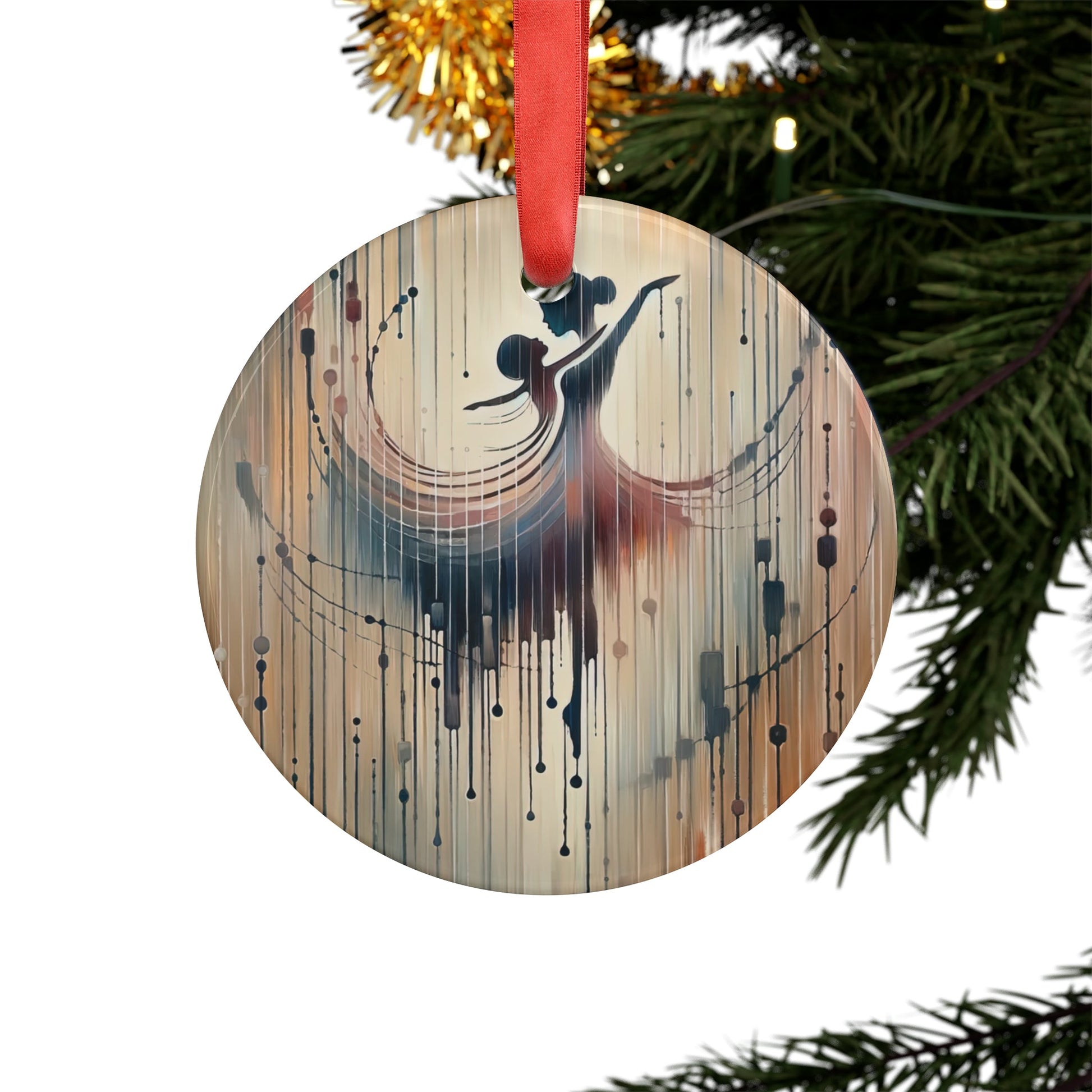 Rhythmic Heart Dance Acrylic Ornament with Ribbon - ATUH.ART