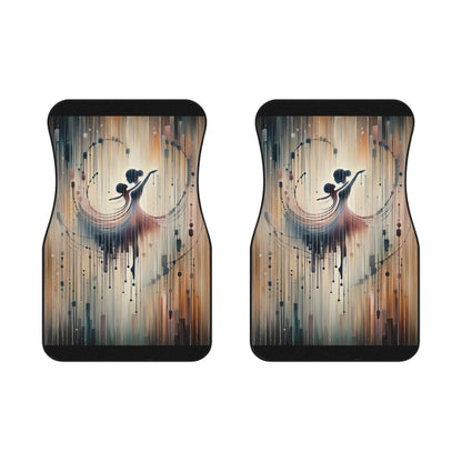 Rhythmic Heart Dance Car Mats (2x Front) - ATUH.ART