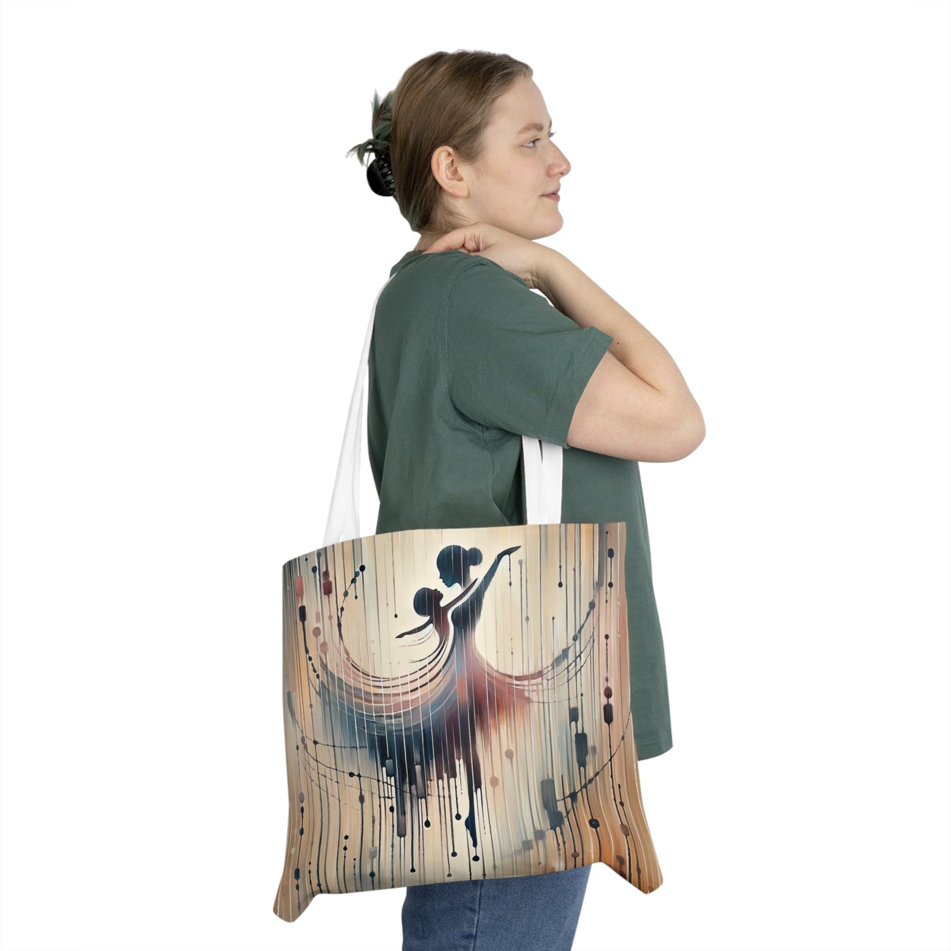 Rhythmic Heart Dance Shoulder Tote Bag (AOP) - ATUH.ART