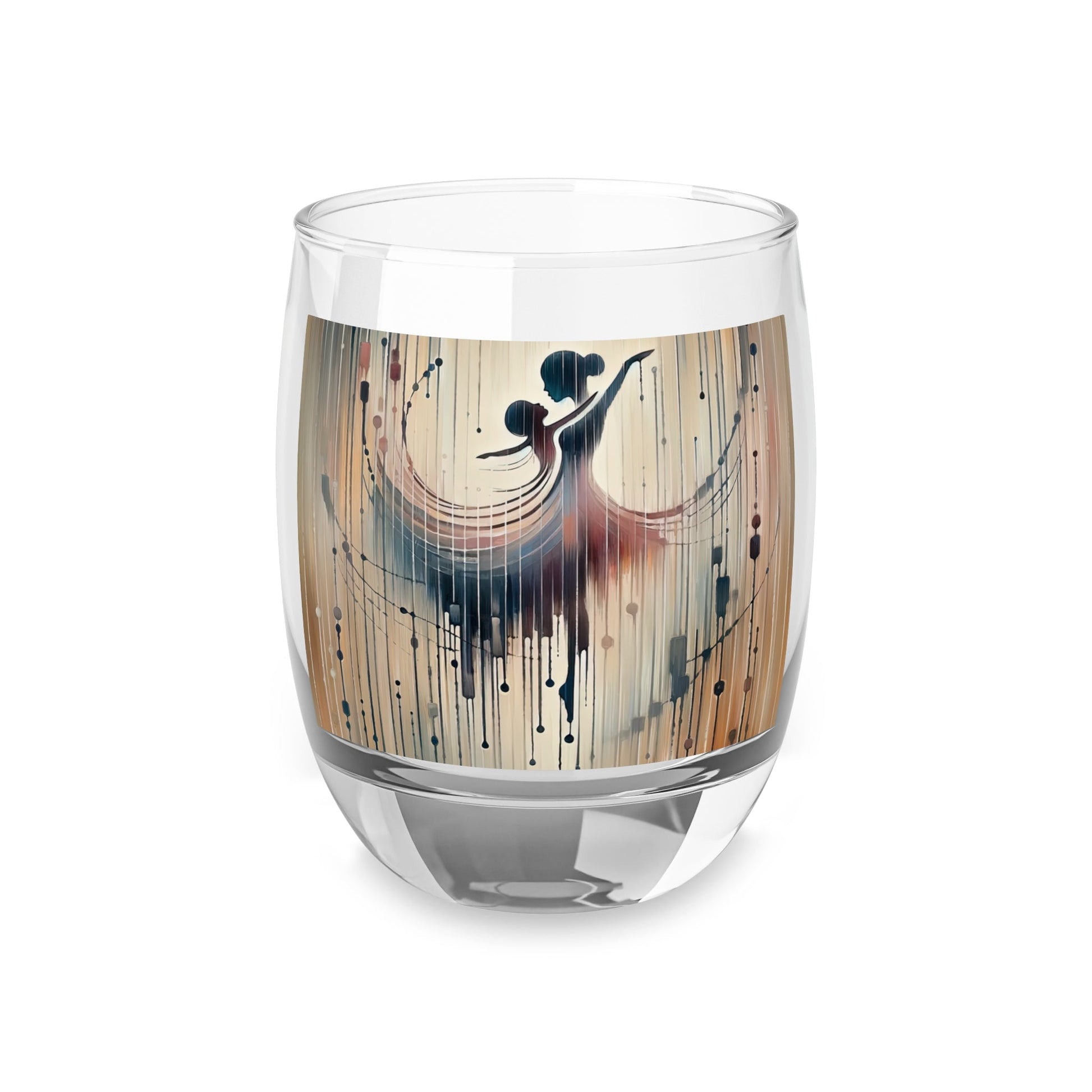 Rhythmic Heart Dance Whiskey Glass - ATUH.ART