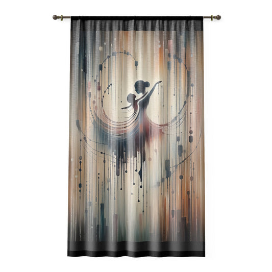 Rhythmic Heart Dance Window Curtain - ATUH.ART