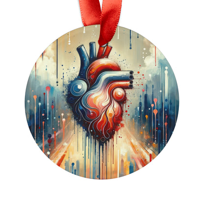 Rhythmic Heart Harmony Acrylic Ornament with Ribbon - ATUH.ART