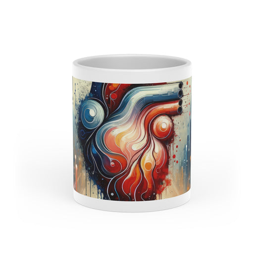 Rhythmic Heart Harmony Heart-Shaped Mug - ATUH.ART