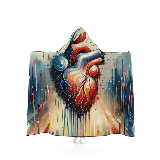 Rhythmic Heart Harmony Hooded Blanket - ATUH.ART