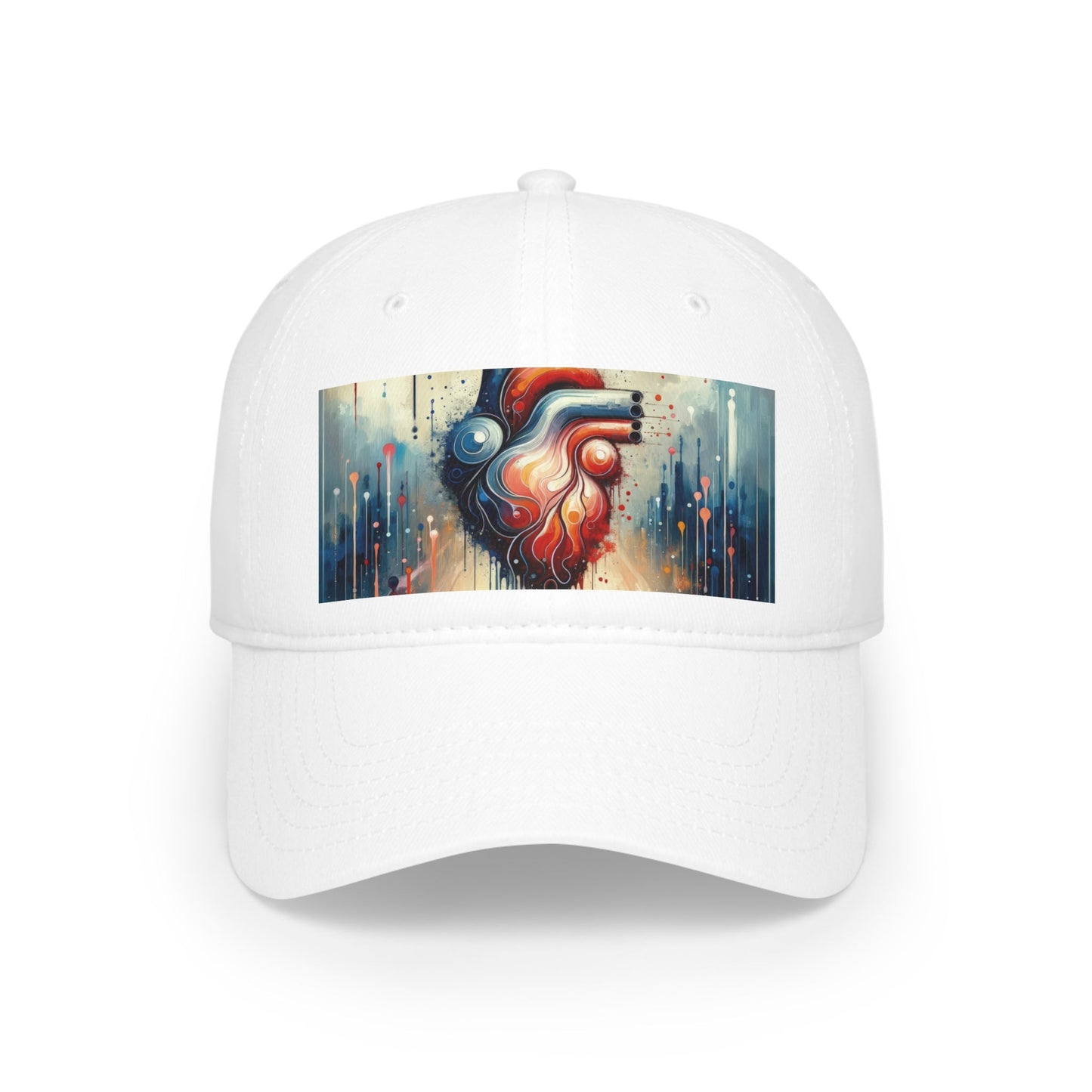 Rhythmic Heart Harmony Low Profile Baseball Cap - ATUH.ART