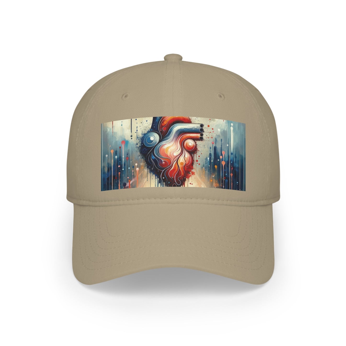 Rhythmic Heart Harmony Low Profile Baseball Cap - ATUH.ART