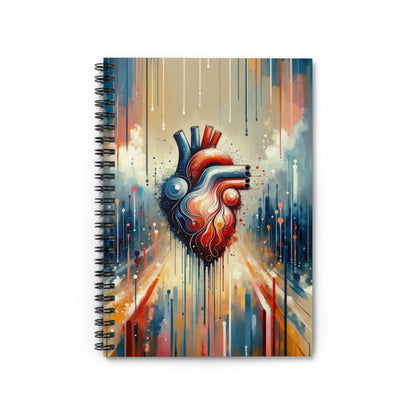 Rhythmic Heart Harmony Spiral Notebook - Ruled Line - ATUH.ART