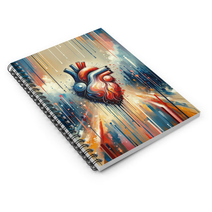 Rhythmic Heart Harmony Spiral Notebook - Ruled Line - ATUH.ART