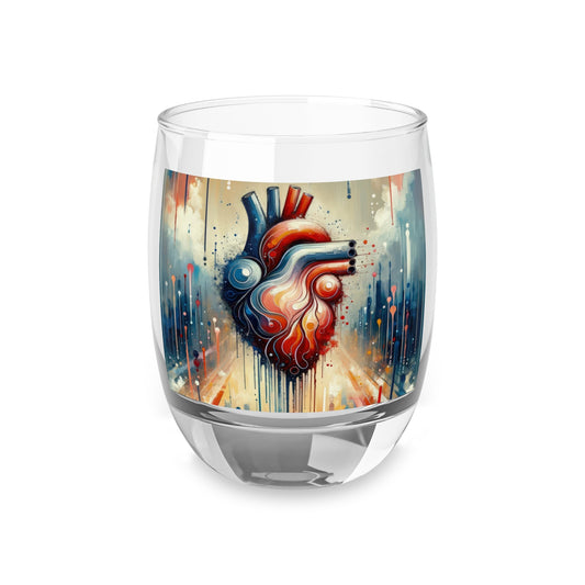 Rhythmic Heart Harmony Whiskey Glass - ATUH.ART