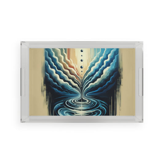 Ripple Effect Abstract Acrylic Serving Tray - ATUH.ART
