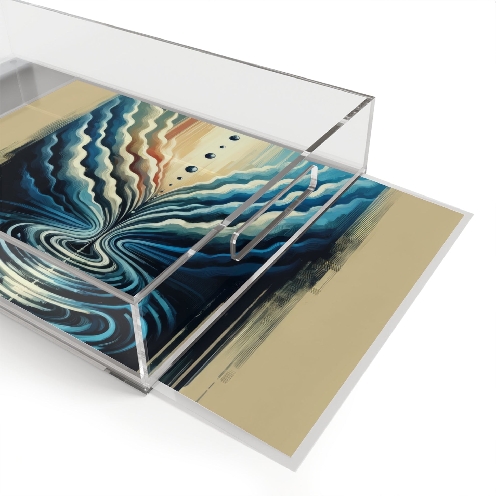 Ripple Effect Abstract Acrylic Serving Tray - ATUH.ART