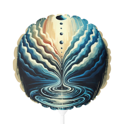 Ripple Effect Abstract Balloon (Round and Heart-shaped), 11" - ATUH.ART