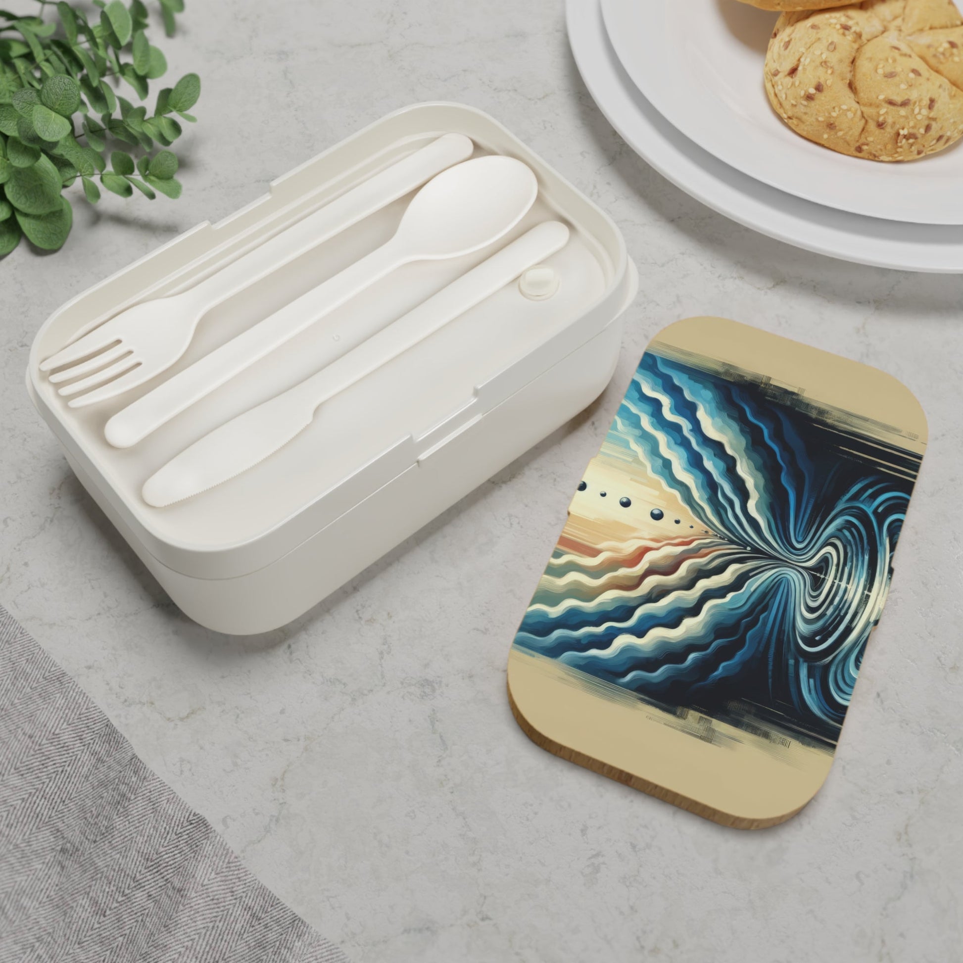 Ripple Effect Abstract Bento Lunch Box - ATUH.ART