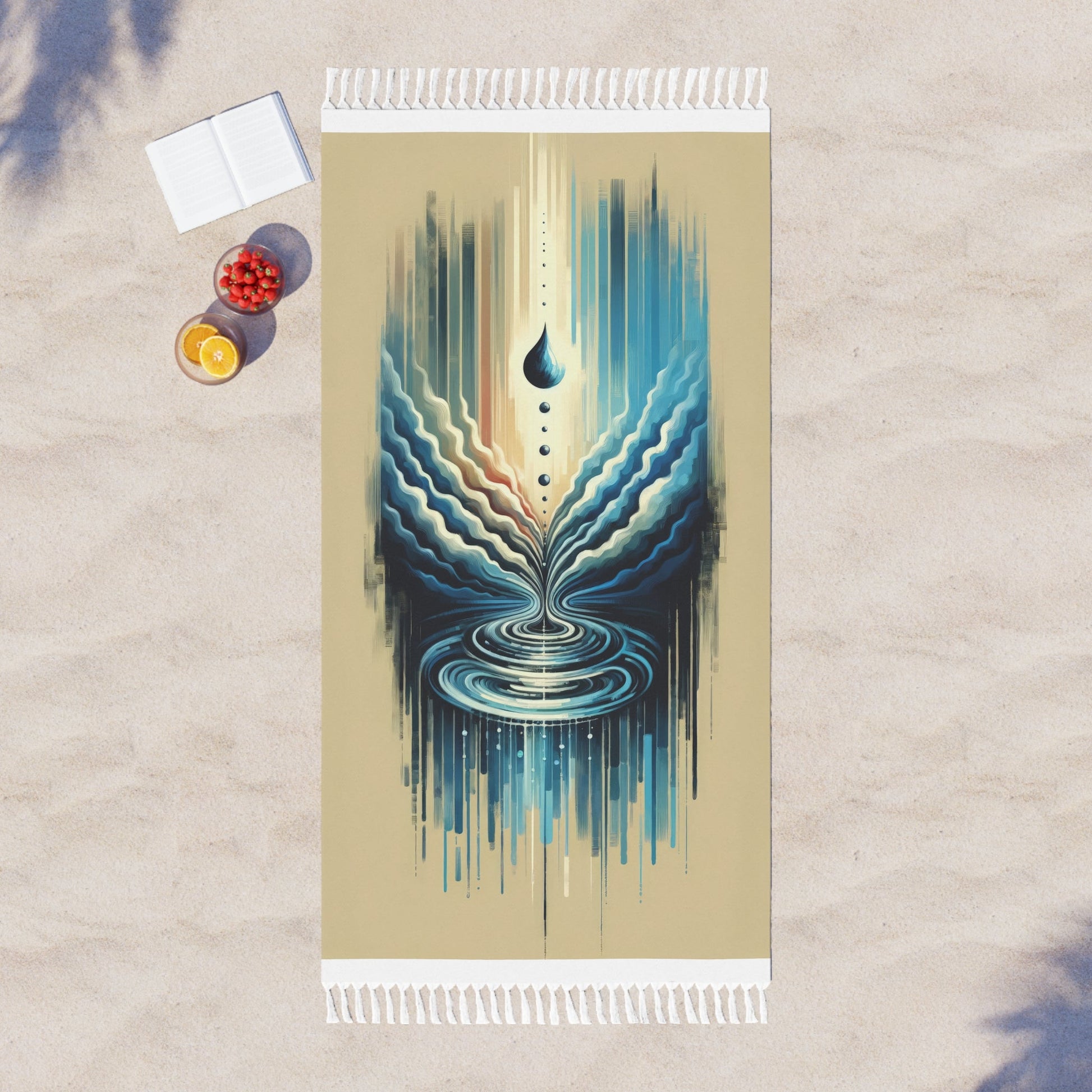 Ripple Effect Abstract Boho Beach Cloth - ATUH.ART