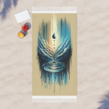 Ripple Effect Abstract Boho Beach Cloth - ATUH.ART