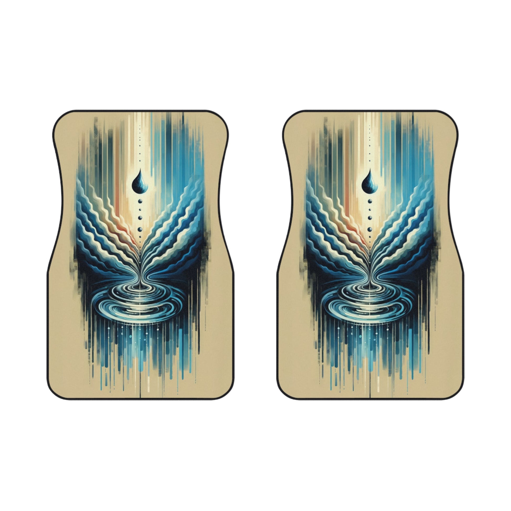 Ripple Effect Abstract Car Mats (2x Front) - ATUH.ART