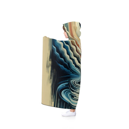 Ripple Effect Abstract Hooded Blanket - ATUH.ART