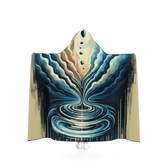 Ripple Effect Abstract Hooded Blanket - ATUH.ART
