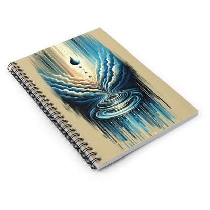 Ripple Effect Abstract Spiral Notebook - Ruled Line - ATUH.ART