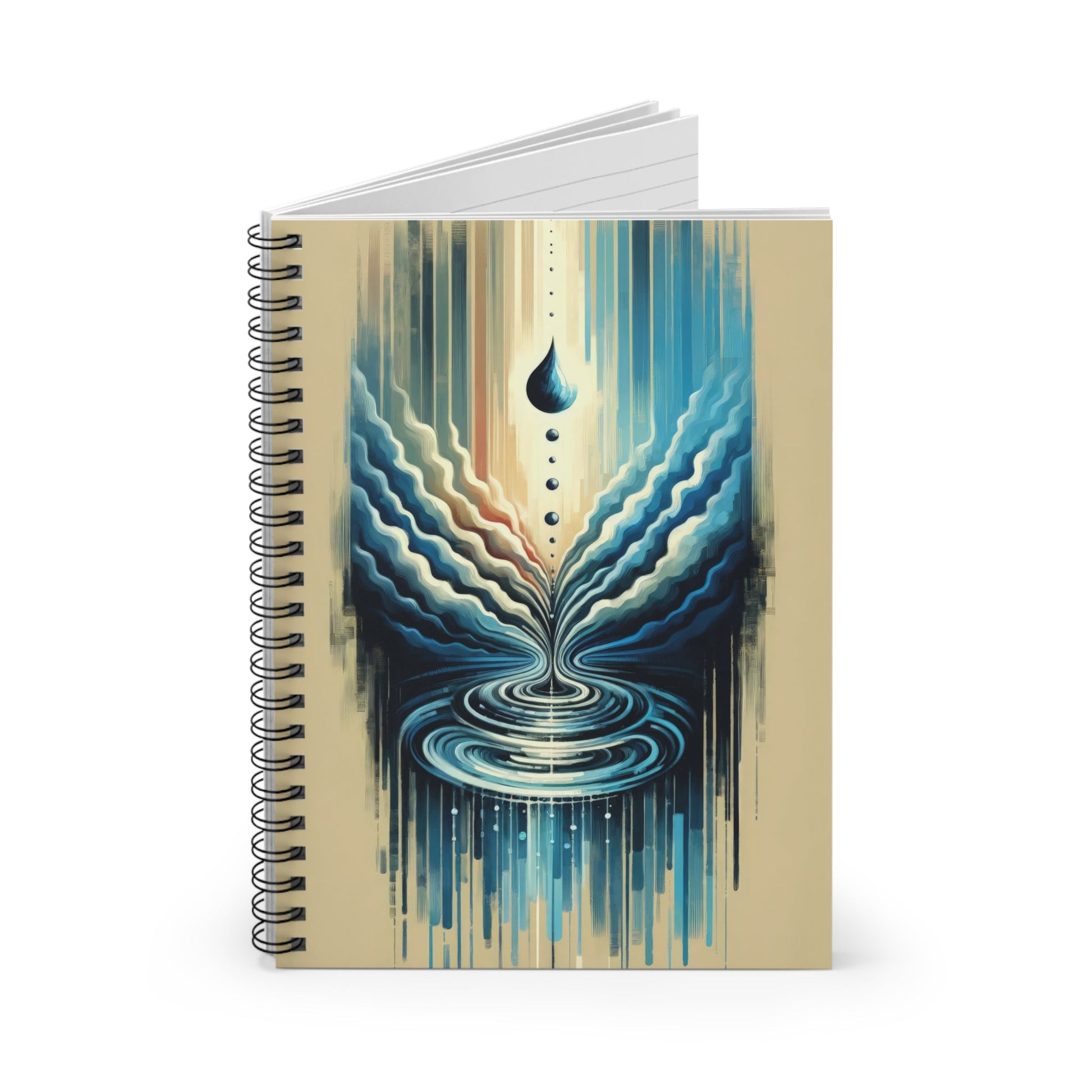 Ripple Effect Abstract Spiral Notebook - Ruled Line - ATUH.ART