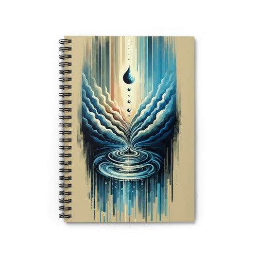 Ripple Effect Abstract Spiral Notebook - Ruled Line - ATUH.ART