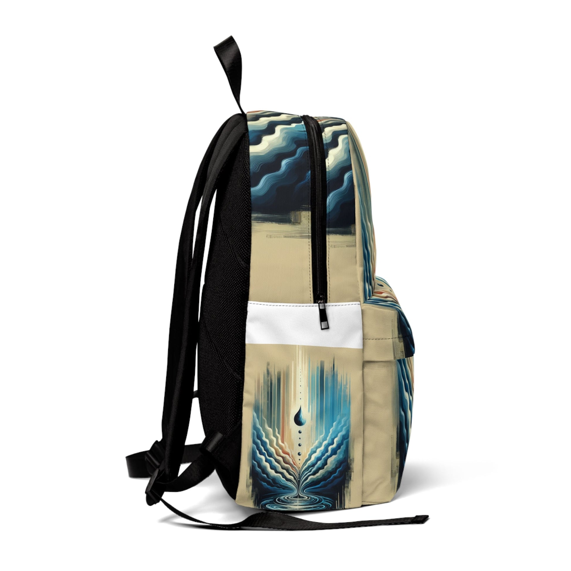 Ripple Effect Abstract Unisex Classic Backpack - ATUH.ART