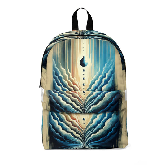 Ripple Effect Abstract Unisex Classic Backpack - ATUH.ART