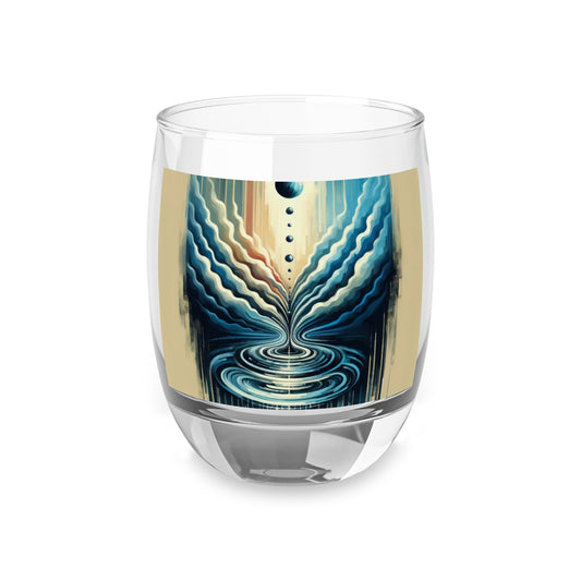 Ripple Effect Abstract Whiskey Glass - ATUH.ART