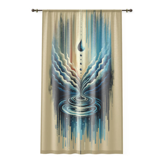 Ripple Effect Abstract Window Curtain - ATUH.ART