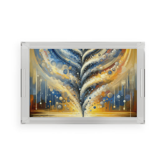 Ripple Effect Abstraction Acrylic Serving Tray - ATUH.ART