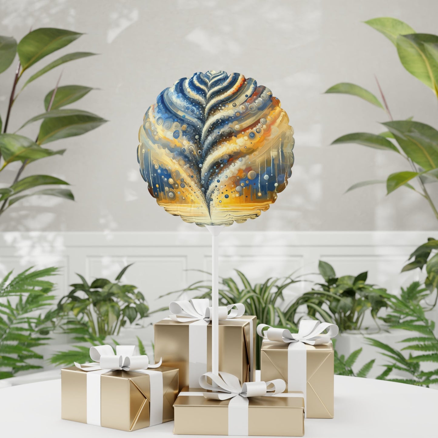 Ripple Effect Abstraction Balloon (Round and Heart-shaped), 11" - ATUH.ART