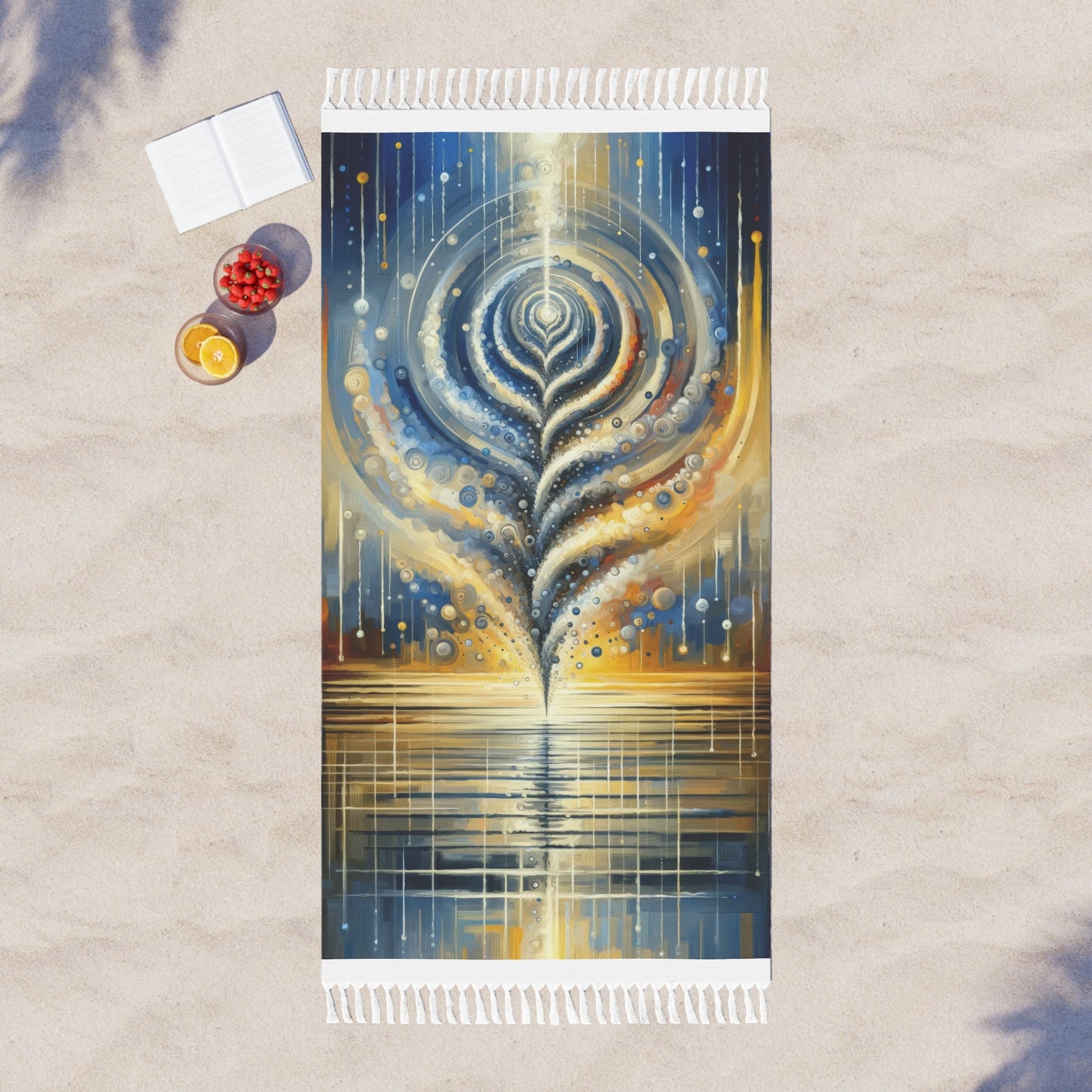 Ripple Effect Abstraction Boho Beach Cloth - ATUH.ART