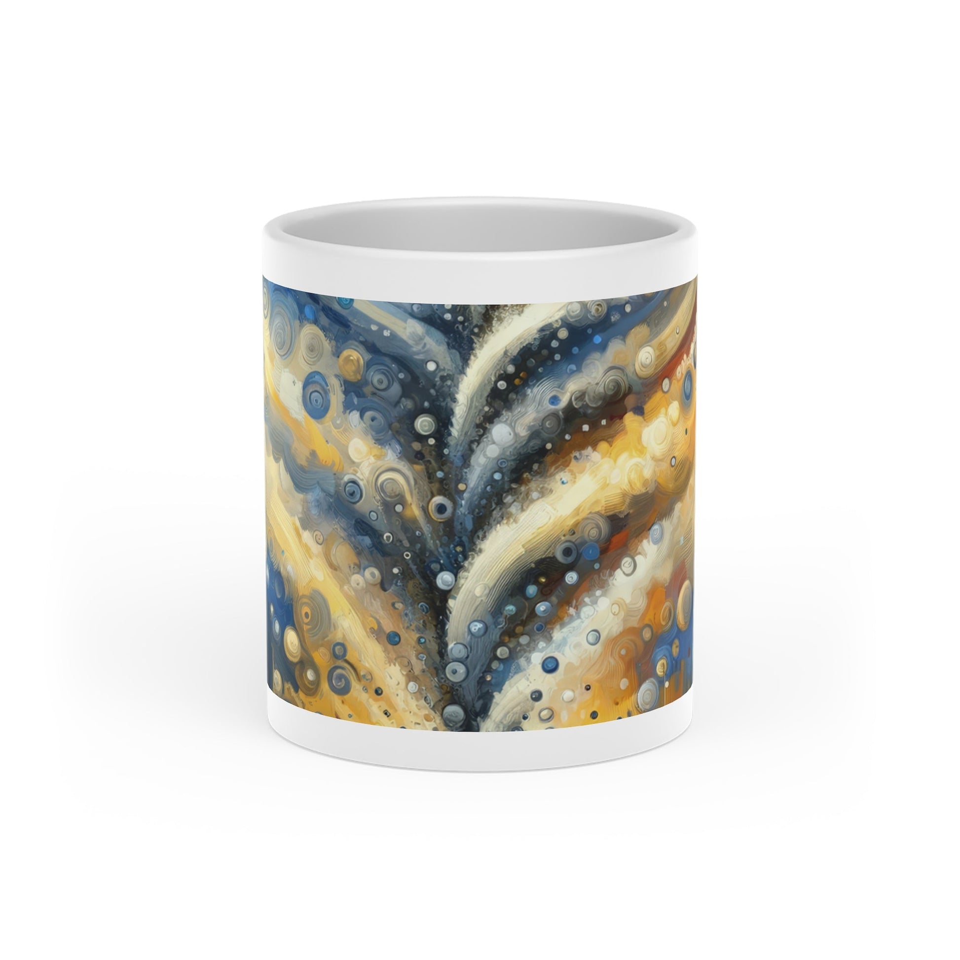 Ripple Effect Abstraction Heart-Shaped Mug - ATUH.ART