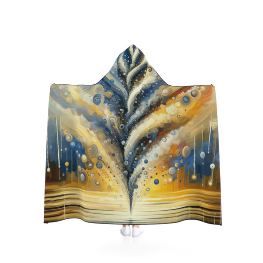 Ripple Effect Abstraction Hooded Blanket - ATUH.ART