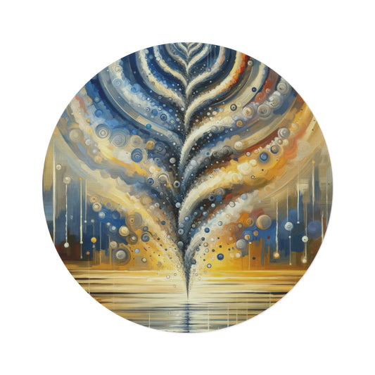 Ripple Effect Abstraction Round Rug - ATUH.ART
