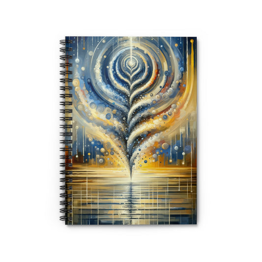 Ripple Effect Abstraction Spiral Notebook - Ruled Line - ATUH.ART