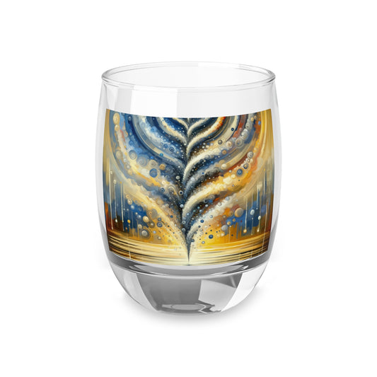 Ripple Effect Abstraction Whiskey Glass - ATUH.ART