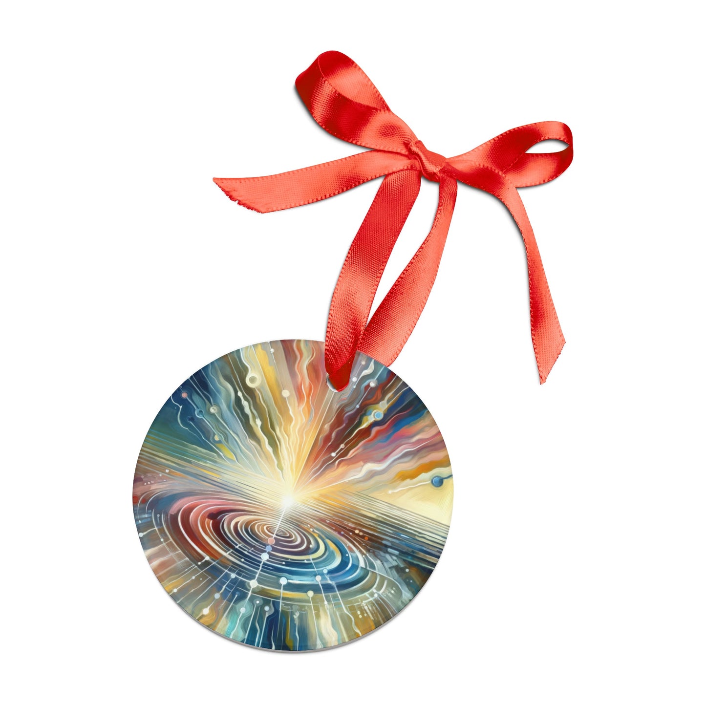 Rippling Community Dynamics Acrylic Ornament with Ribbon - ATUH.ART