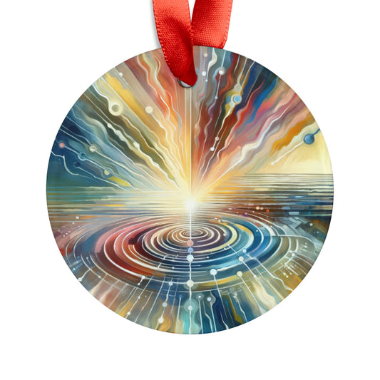 Rippling Community Dynamics Acrylic Ornament with Ribbon - ATUH.ART