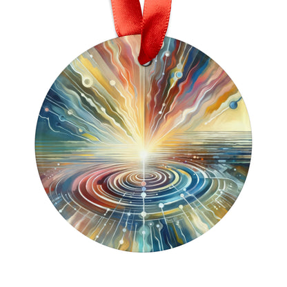 Rippling Community Dynamics Acrylic Ornament with Ribbon - ATUH.ART