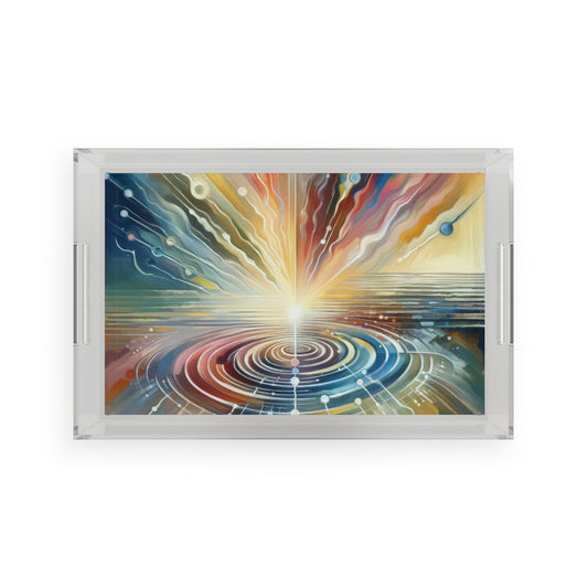 Rippling Community Dynamics Acrylic Serving Tray - ATUH.ART