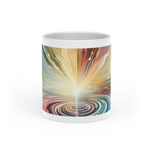 Rippling Community Dynamics Heart-Shaped Mug - ATUH.ART