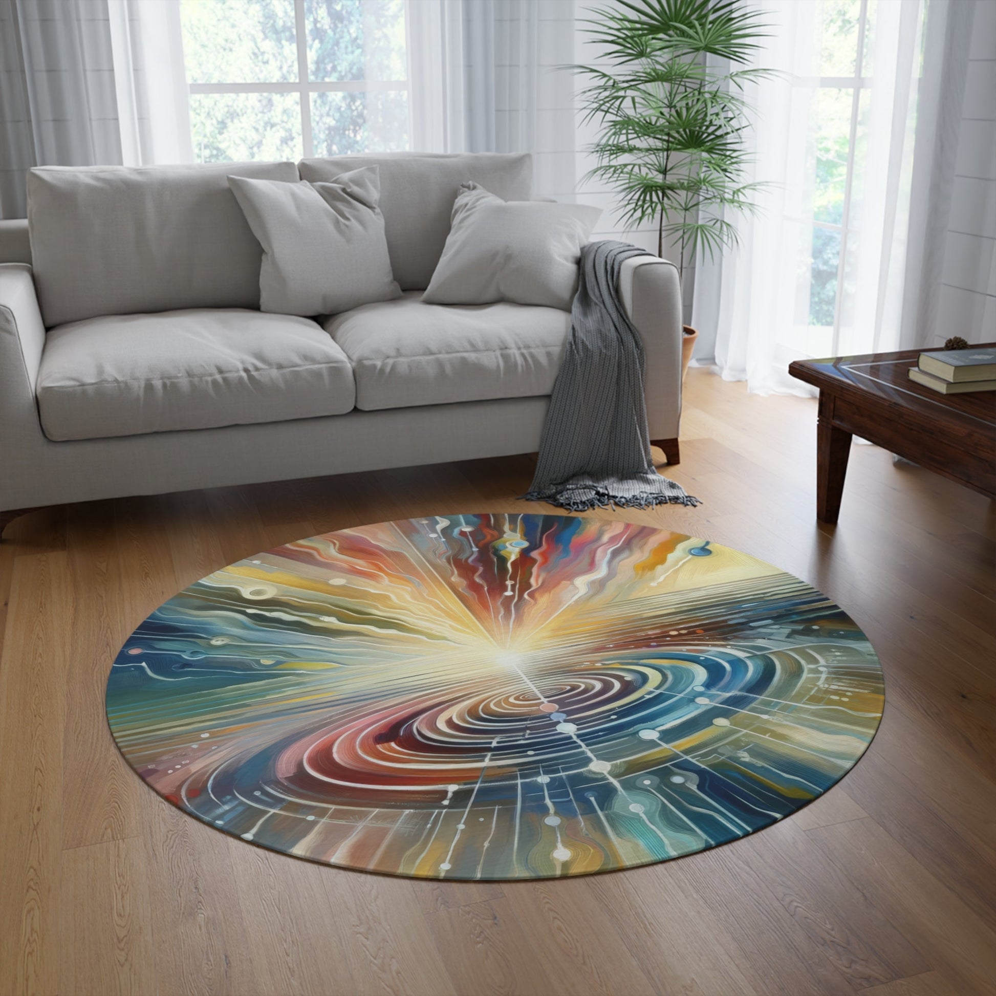 Rippling Community Dynamics Round Rug - ATUH.ART