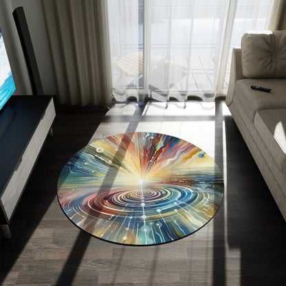 Rippling Community Dynamics Round Rug - ATUH.ART